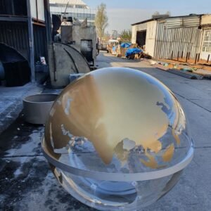 "Golden World" Dev Şeffaf ve Altın Küre Dekoru